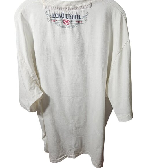 Ecko Unltd. Mens T-Shirt 3XL Off-White Graphic Tee By Marc Ecko 100% Cotton - Picture 4 of 5